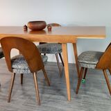 Extended table in Jiràk Beech by Tatra,  Czechoslovakia 1960