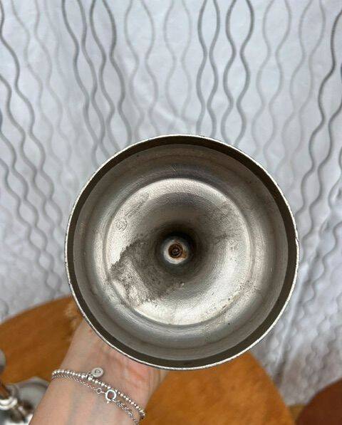 Set of 2 vintage silver candle holders