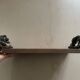 Vintage wooden and ceramic tray