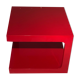 Coffee / side table lacquered red - vintage - 1970