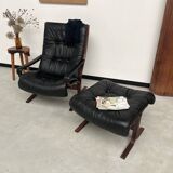 2 "Siesta" armchairs with their ottomans by Ingmar Relling, circa 1970