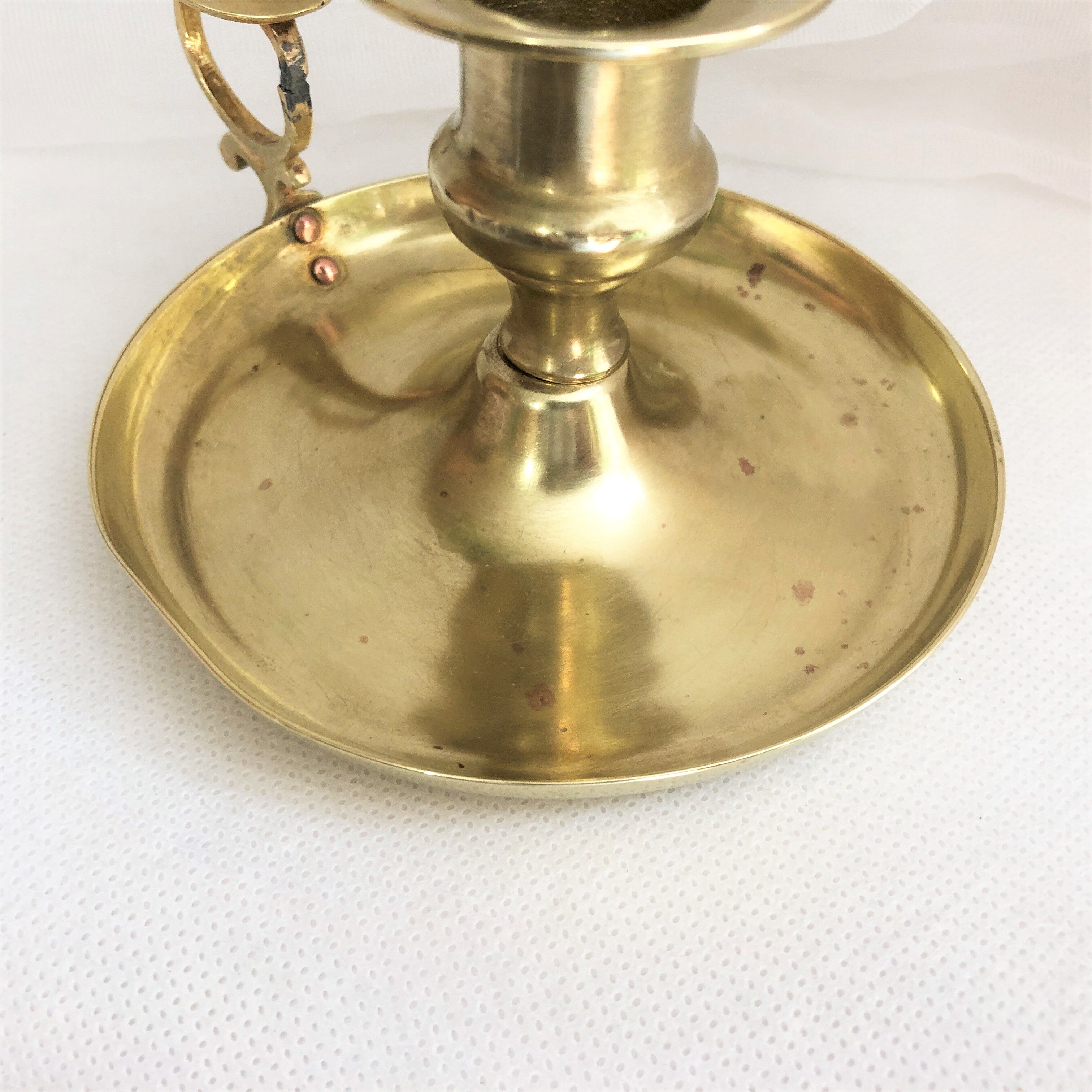 Copper hand candle holder called "cellar rat" Art Nouveau / Art Deco style