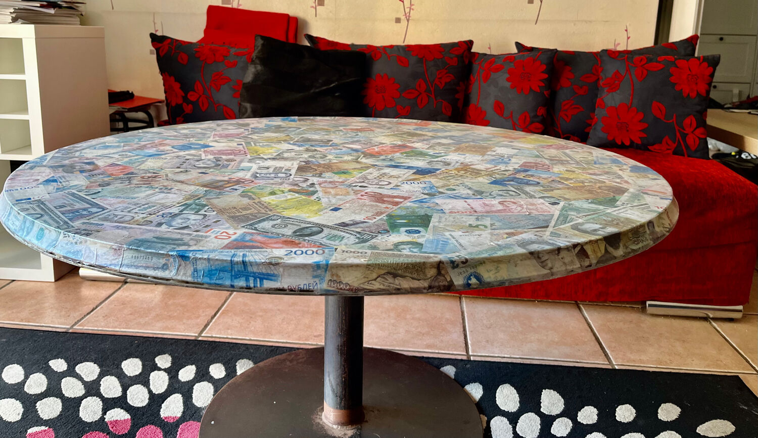 Industrial coffee table