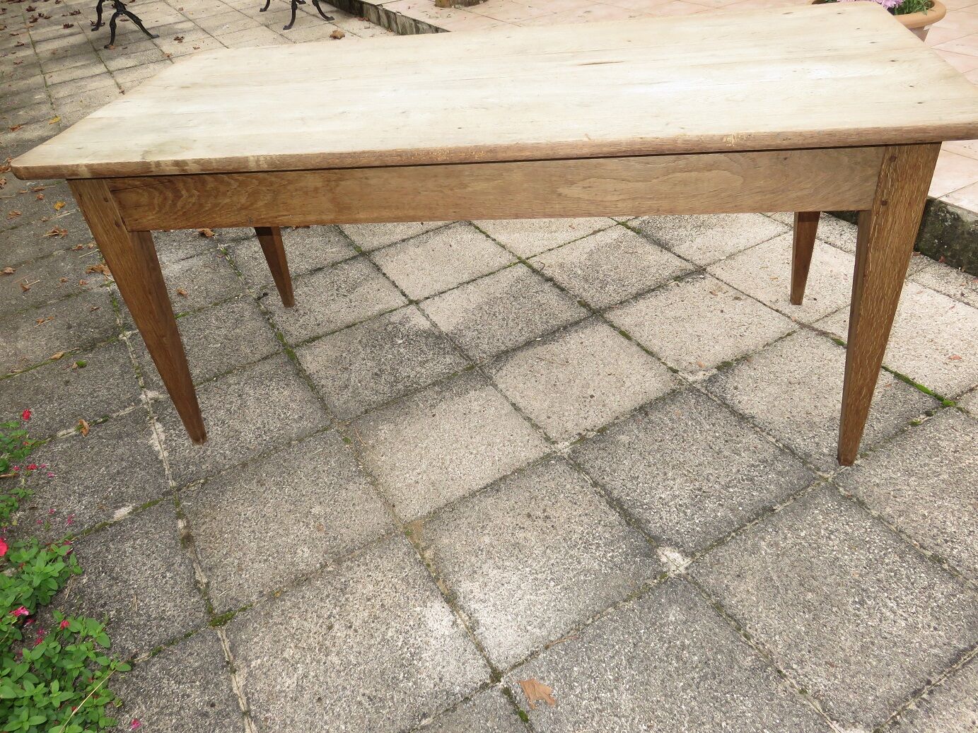 Ancienne table de ferme en chêne
