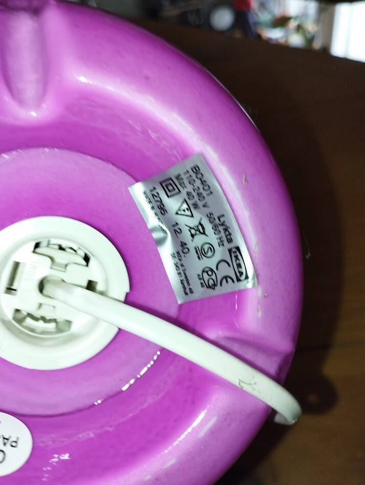 IKEA LYTKA Lamp – Fuchsia Pink – Scandinavian Design