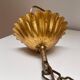Two vintage pendant lights in gold metal