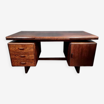 Bureau design scandinave en palissandre de Santos vers 1950