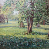 HST painting "Sunny Glade" Impressionism Hélène Foucault (1886-1959)