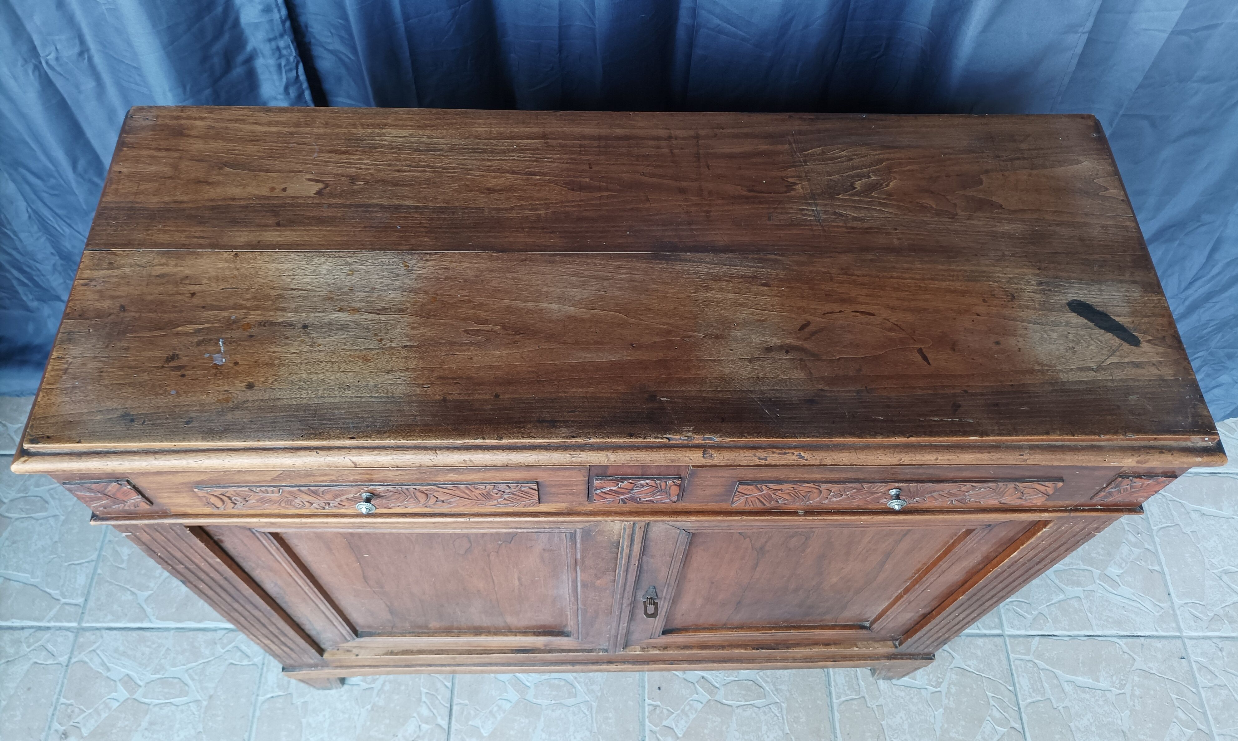 Low art deco walnut sideboard