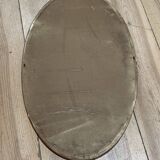Miroir ovale doré