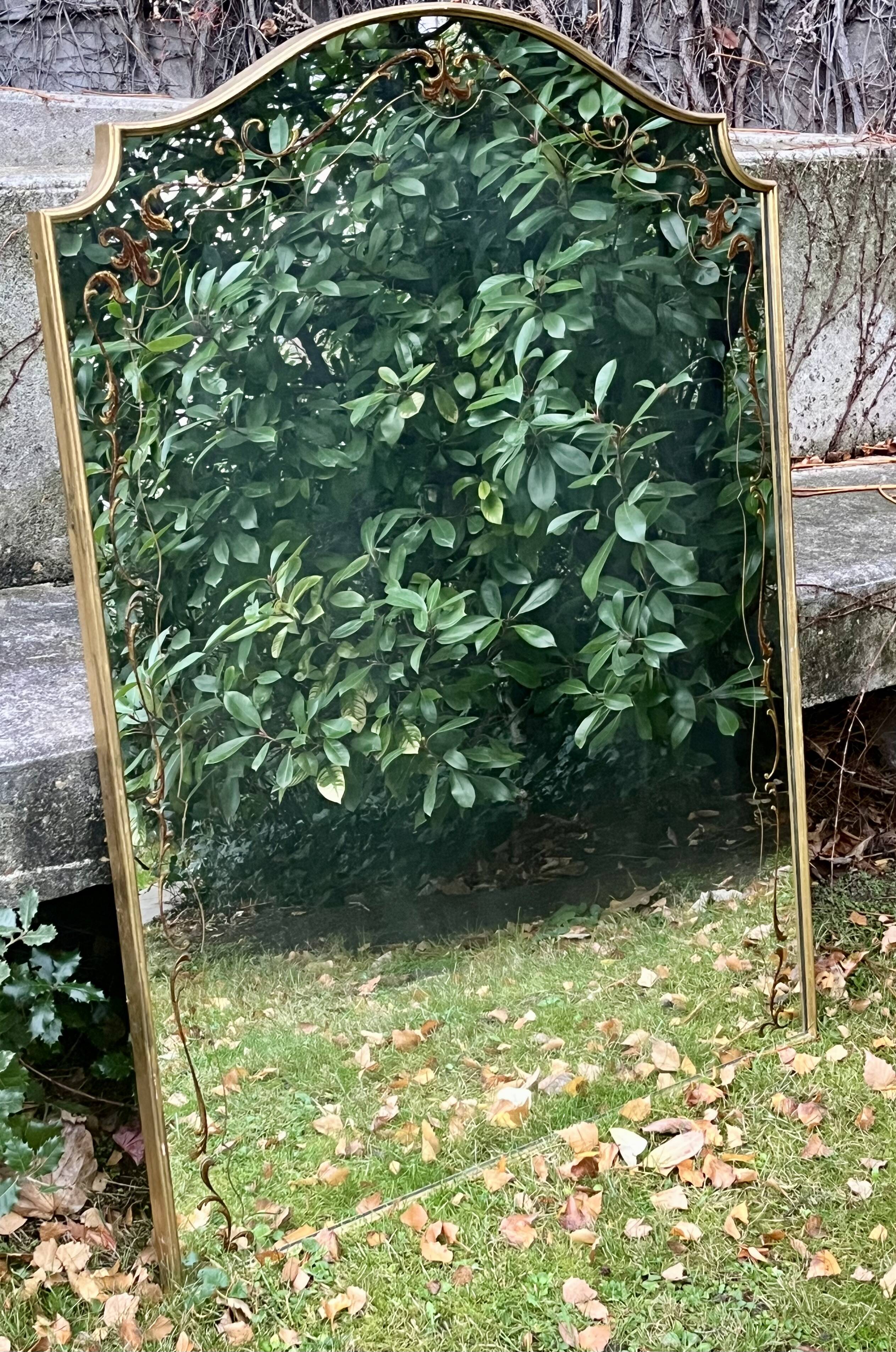 Large antique gold mirror - Empire style - Mercury