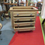 Oak chest of drawers with marble top, 1940-1950