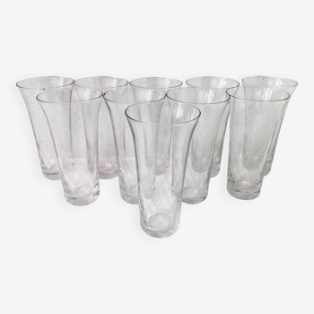 10 stemless champagne flutes