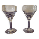 Set of 2 old digestive glasses