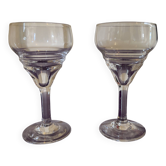 Set of 2 old digestive glasses
