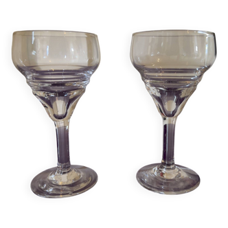 Set of 2 old digestive glasses