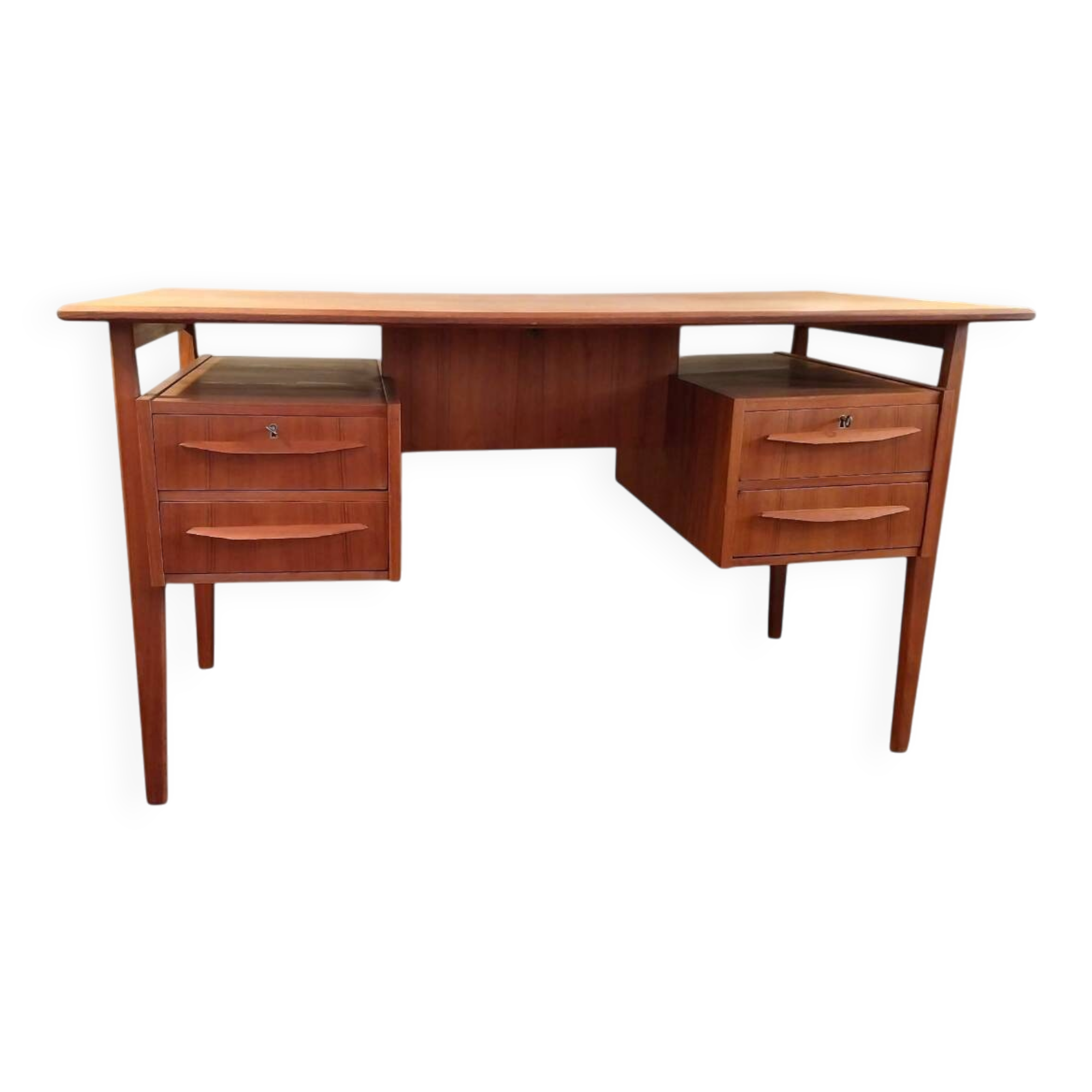 Bureau en teck par Gunnar Nielsen Tibergaard pour Tibergaard, Danemark, 1960s