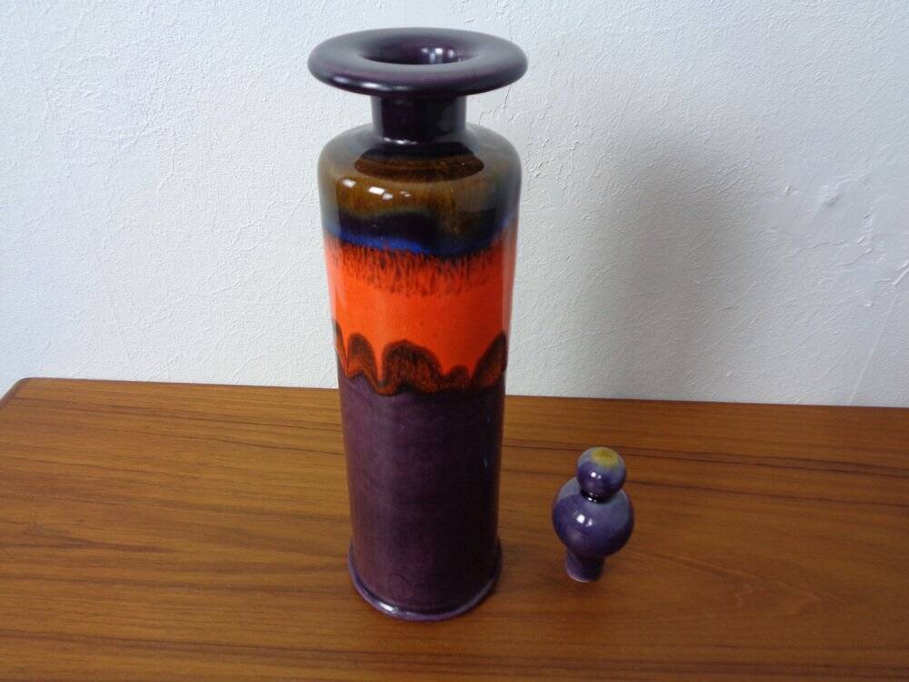 Large Pop Art Carafe with Stopper by Reneé Neue for Hutschenreuther, 1960s