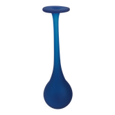 Vase en verre bleu translucide- Style Moretti