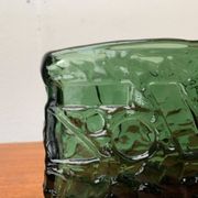 Swedish brutalist glass vase from the mid-century by Göte Augustsson for Ruda, 1960s.