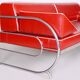 Bauhaus Leather Sofa attributed to Robert Slezak, 1930s