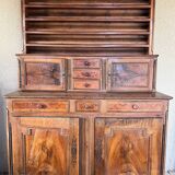 19th century Dauphinois sideboard in cherry wood, 2-part sideboard