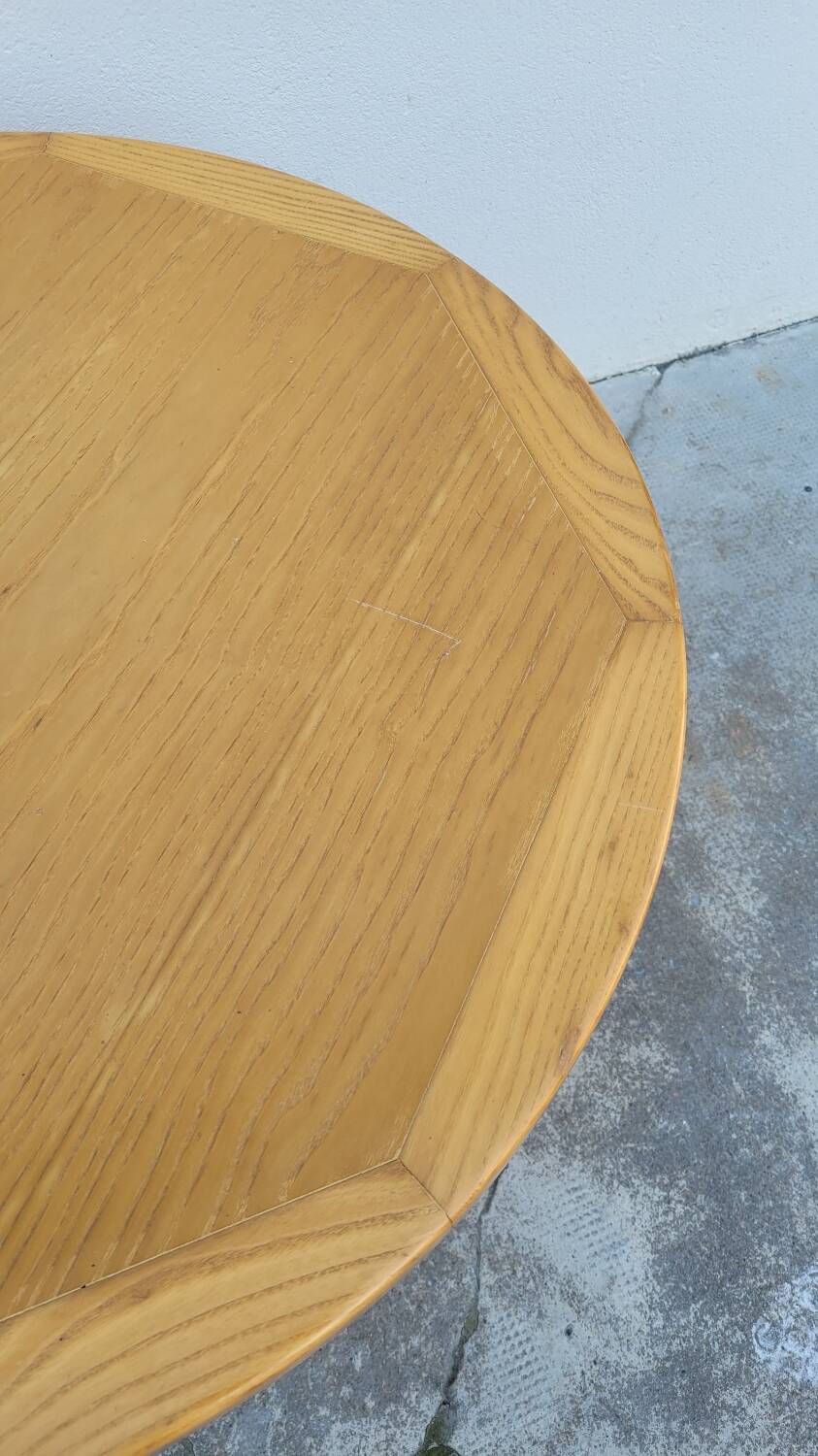 Vintage round coffee table design Maison Regain style 1970s