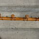Bamboo style wooden coat holder 40s, 8 hooks