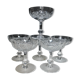 6 Champagne glasses in cut crystal from Saint Louis