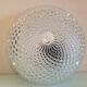 Plafonnier rond en verre pointes diamant années 60/70