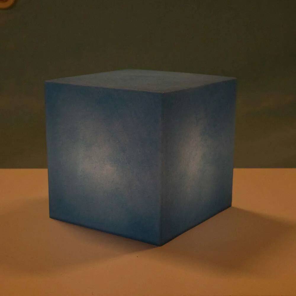 Postmodern cube lamp for children's room, Heico cubism light column.