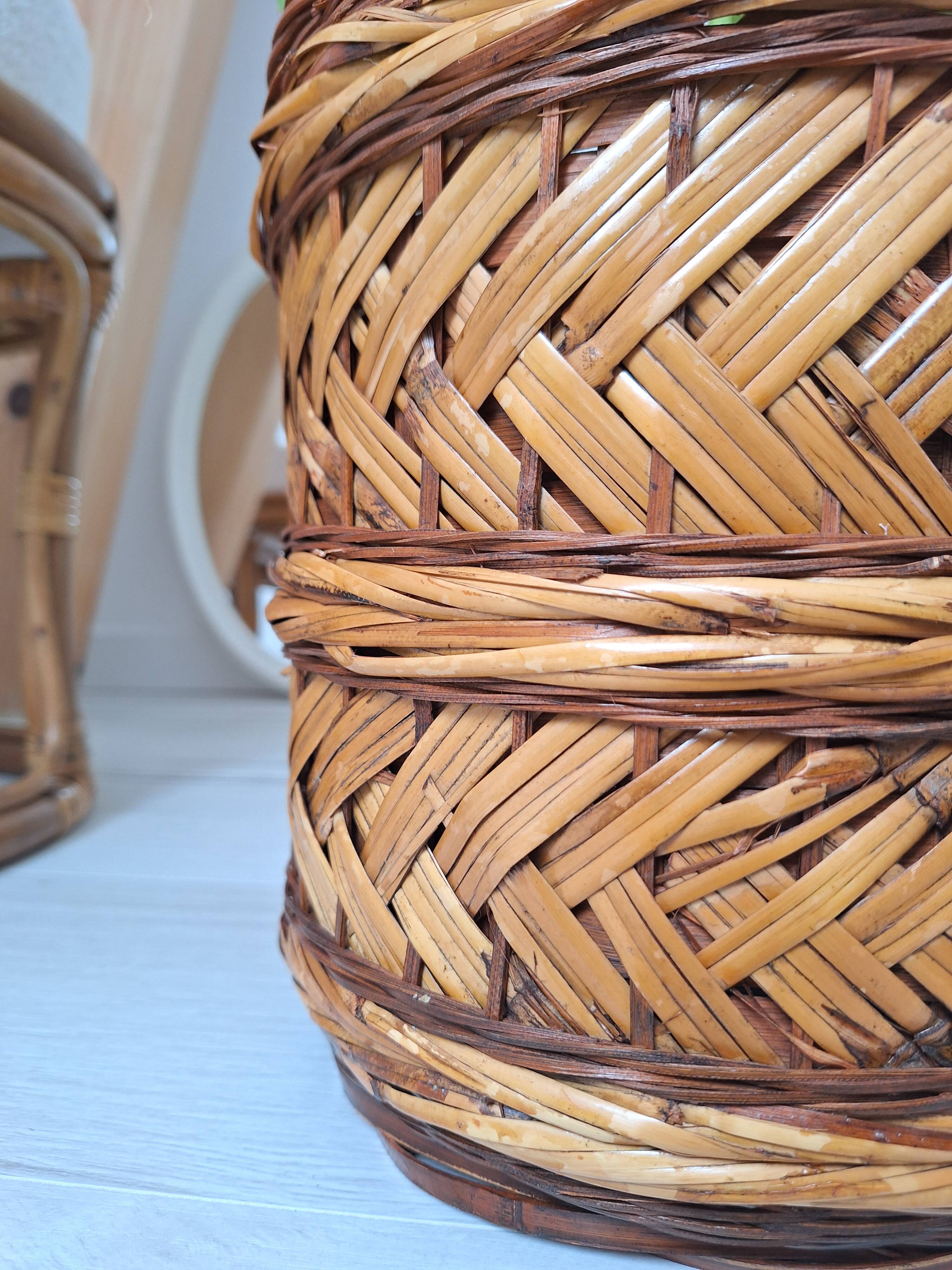 Wicker plant pot