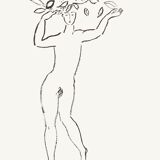 Pierre boncompain nu v 1990 lithograph