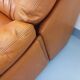 Vintage cognac camel leather canapé from the 1970s.