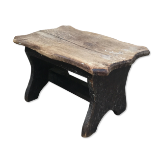 Walking stool feet in old wood