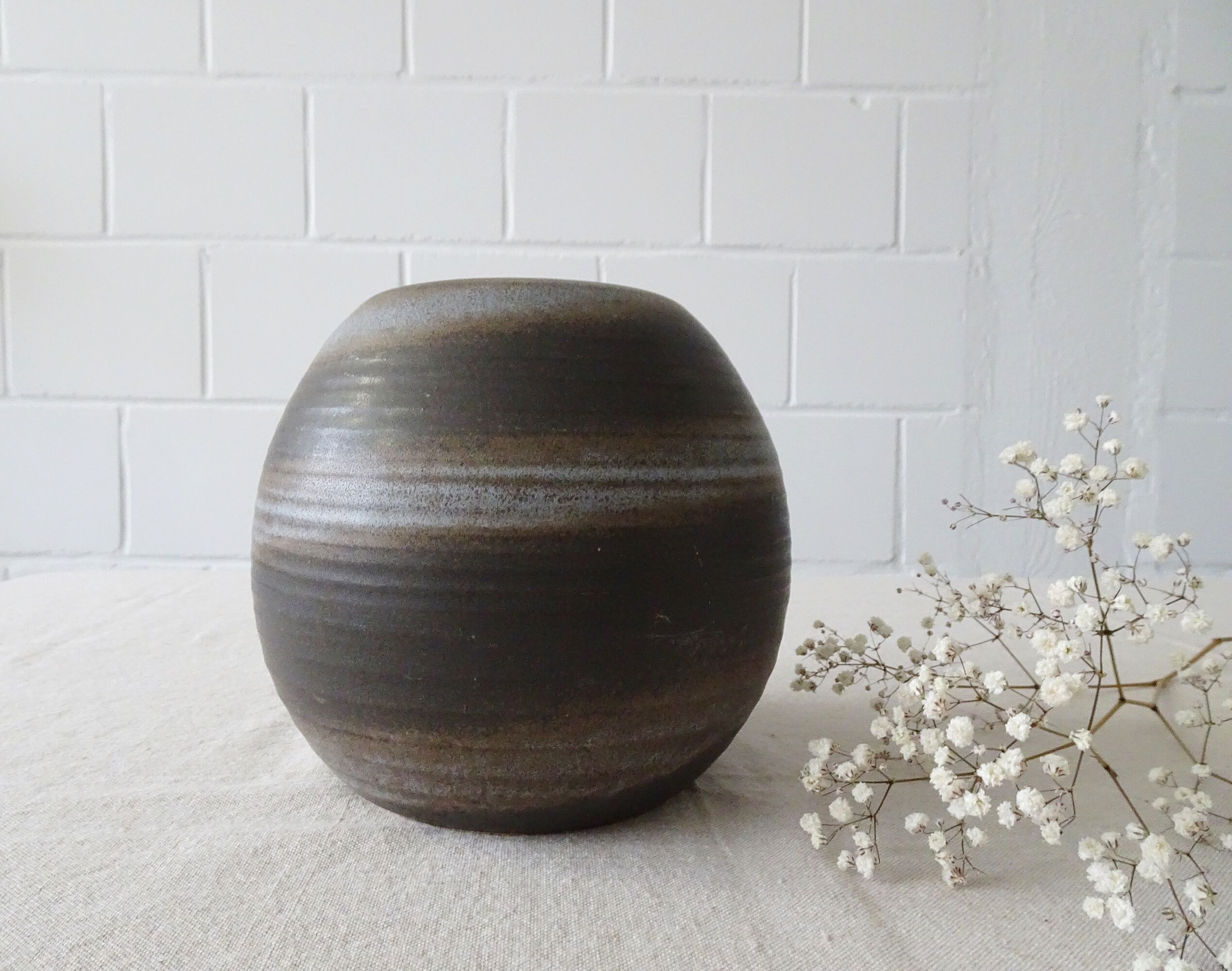 Jungnickel vase, Mid Century Studio Keramik, bulbous flower vase, ball vase