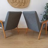 2 designer armchairs by j. šmidek, 1970s.