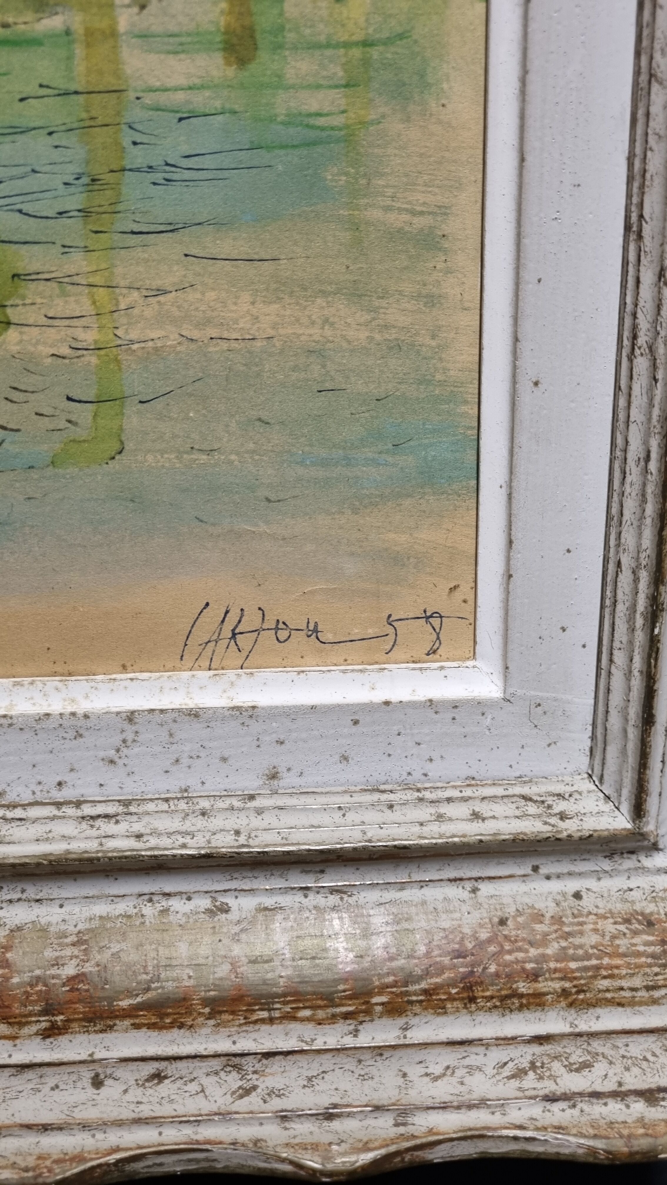 Tableau ancien Marine
