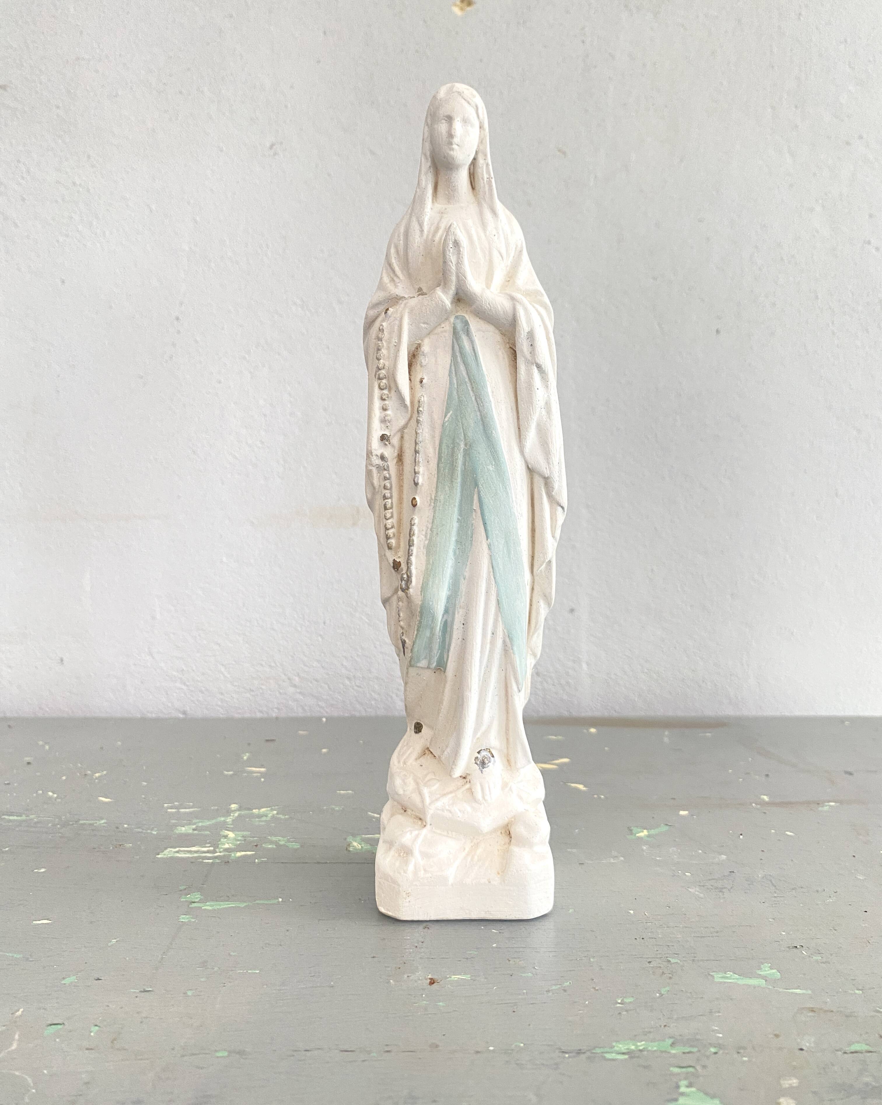 Virgin statue in plaster 25 cm