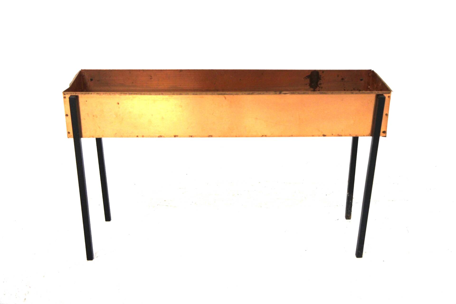 Scandinavian metal planter Sweden, 1960