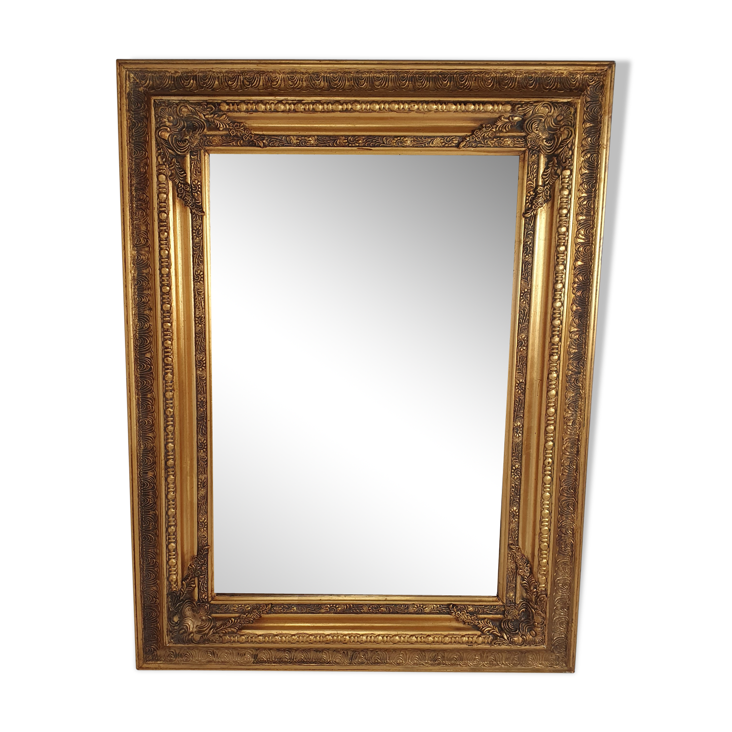 Mid Century Baroque Style gold framed mirror 1960s 94x124cm