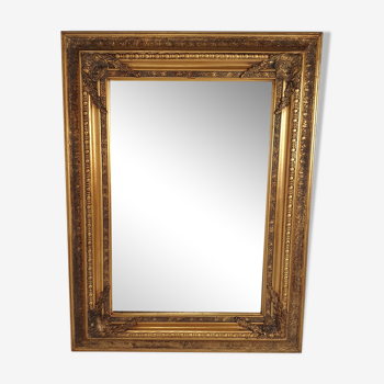 Mid Century Baroque Style gold framed mirror 1960s 94x124cm