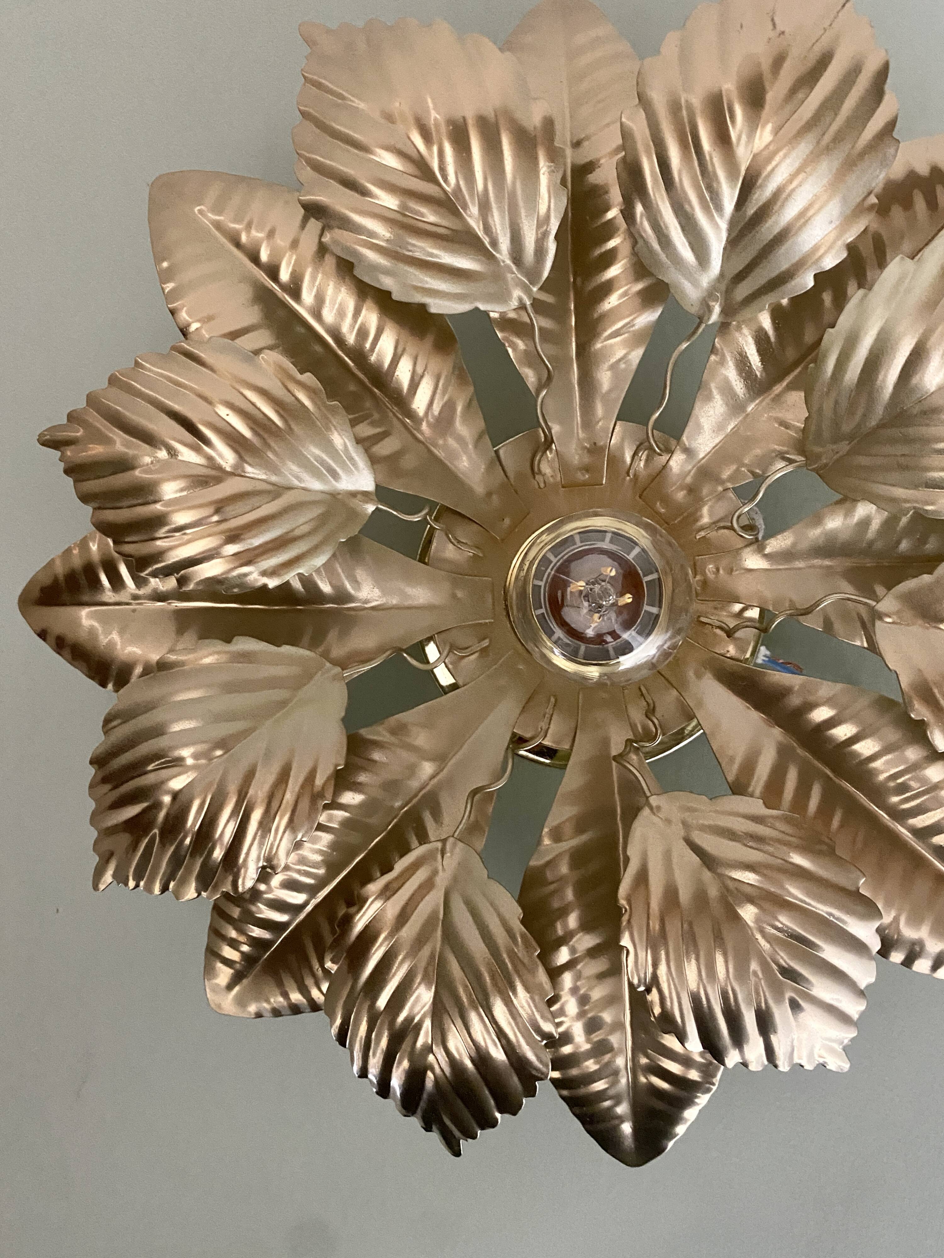 Vintage wall light in gold metal