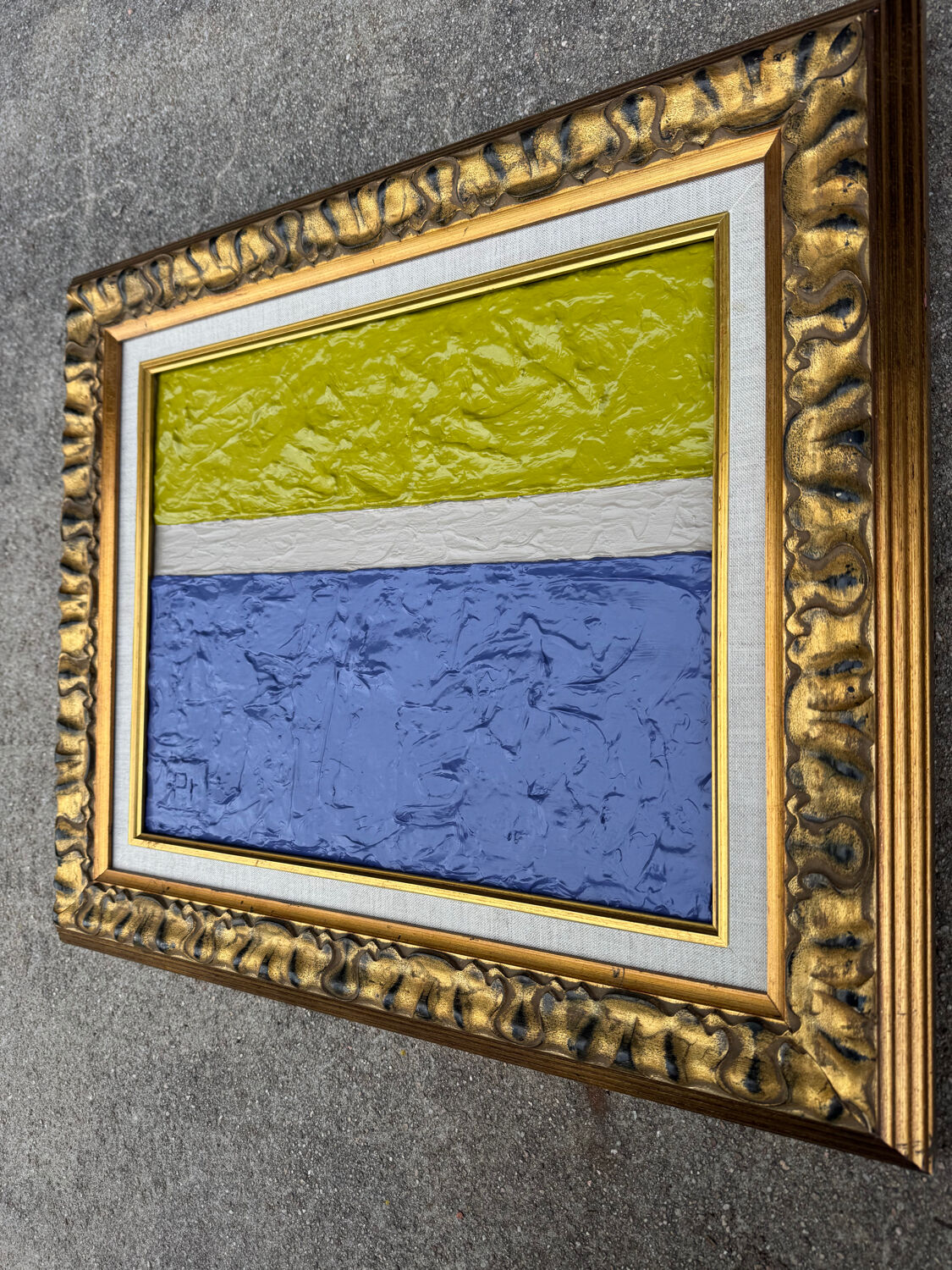 Modernist oil painting on canvas