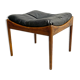 Danish Leather and Rosewood 'Modus' Ottoman by Kristian Vedel, c.1960