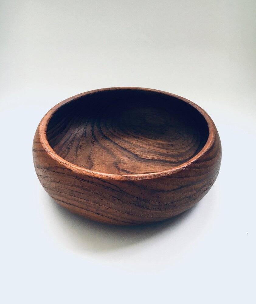 Mid-Century Scandinavian Round Teak Bowl Set, Denmark, 1960s, Set of 2