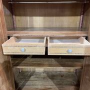 Art Deco bedroom wardrobe in walnut burl, made in the 1940s