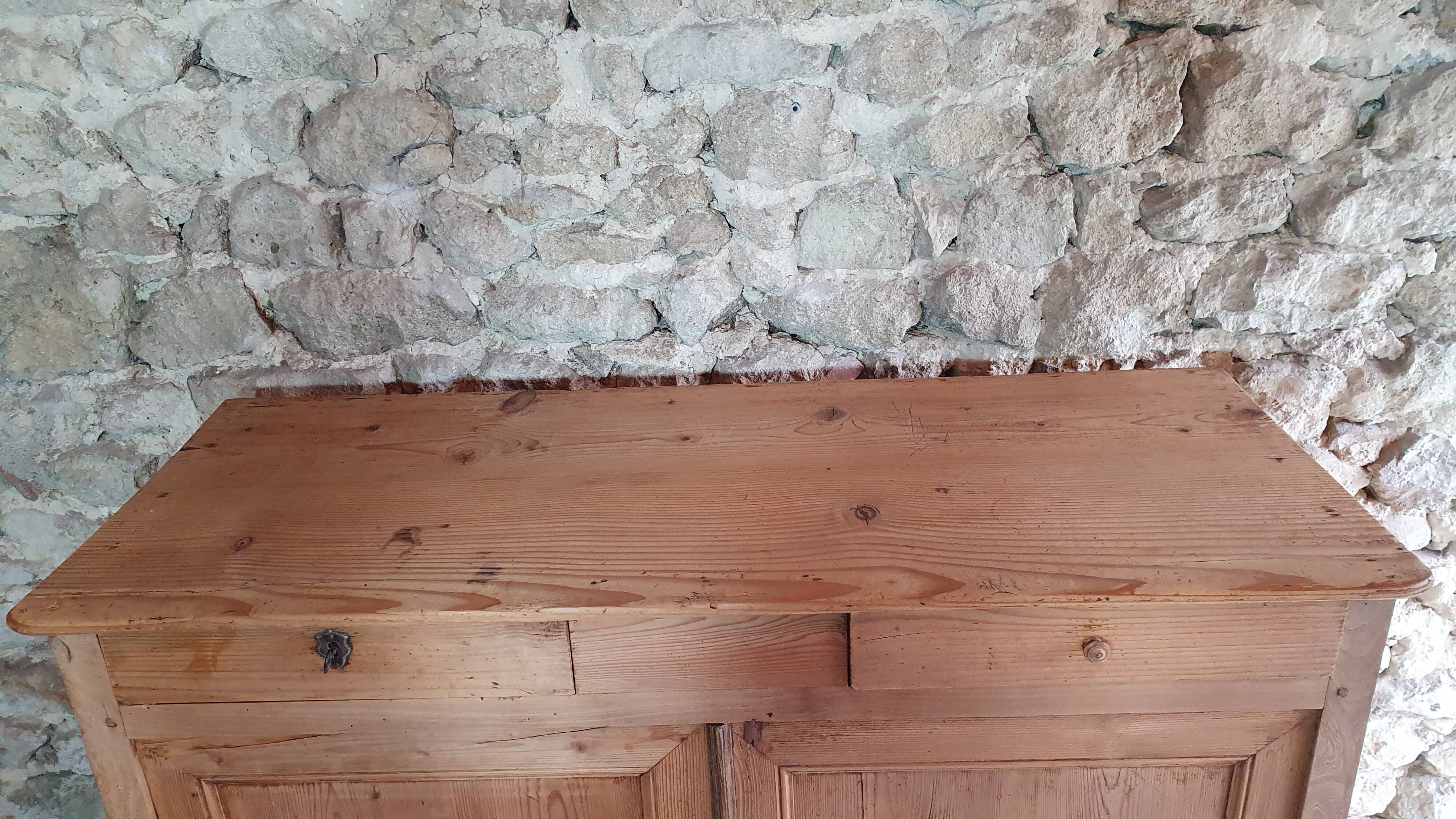 Antique pine sideboard, France