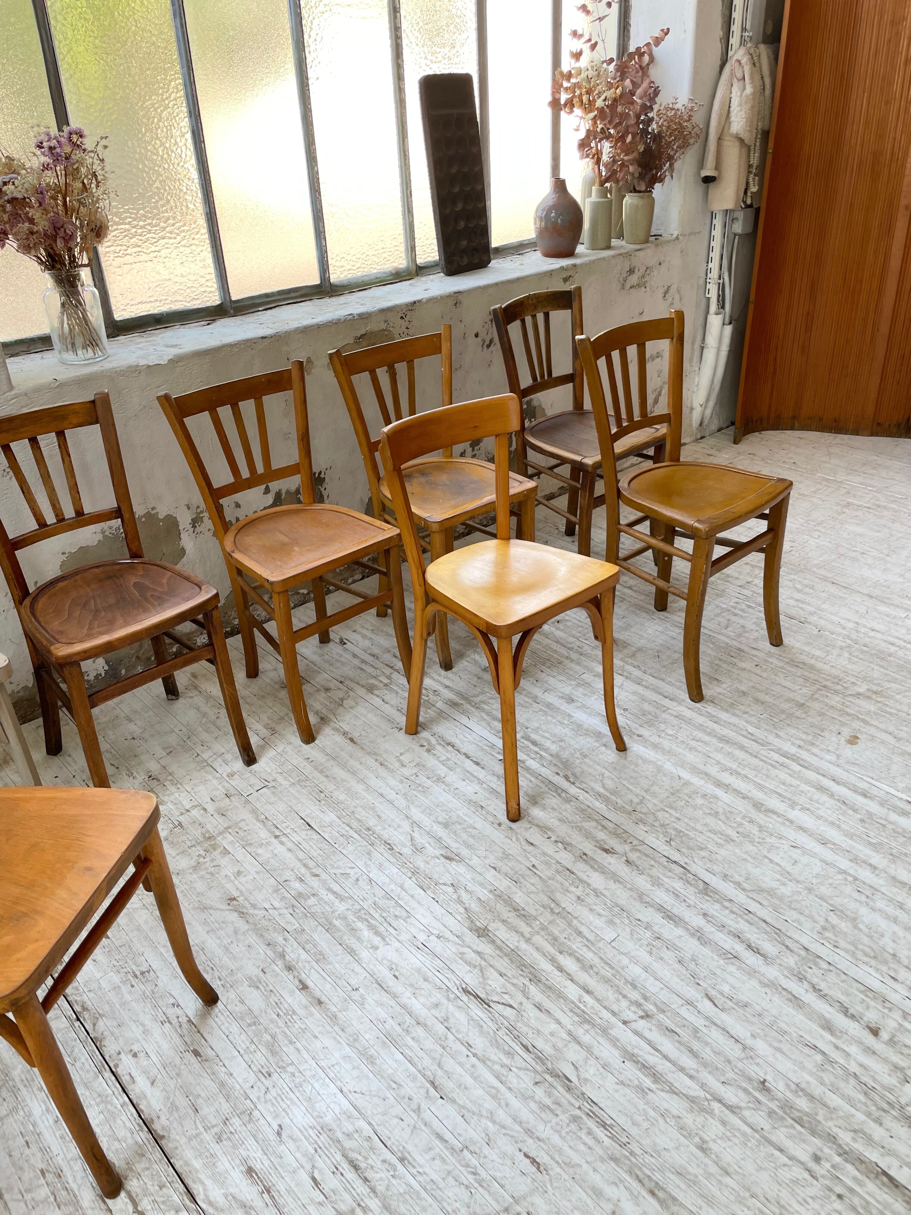 Set 11 Baumann bistro chairs