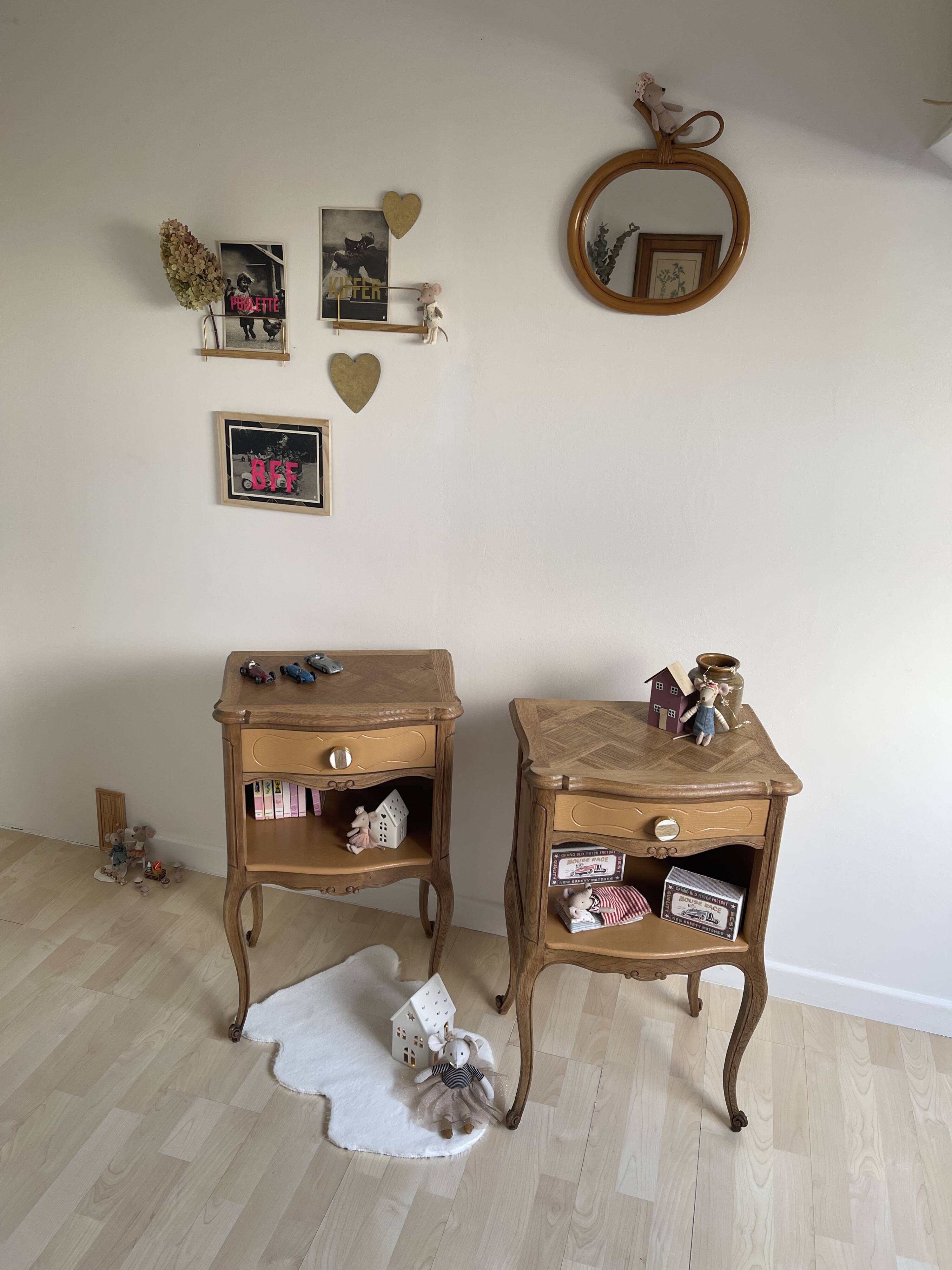 Wooden bedside tables